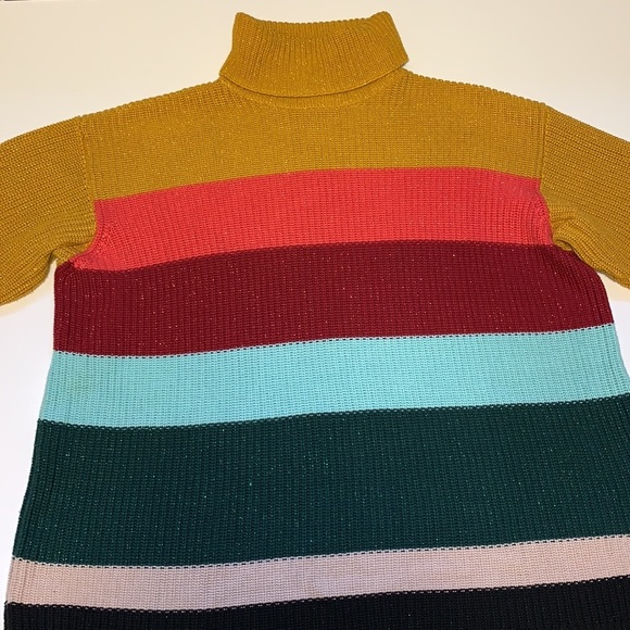 Anthropologie x FARM Rio de Janeiro Sparkly Striped Sweater - Women’s Size XL - Picture 2 of 12